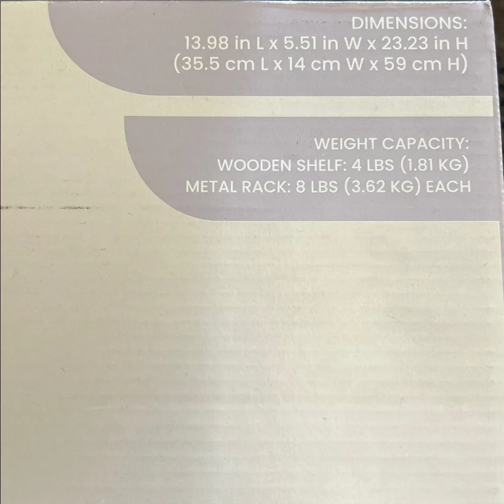 NWT Crane Yoga Storage Rack 13.98 in L x 5.51 in W x 23.23 in H